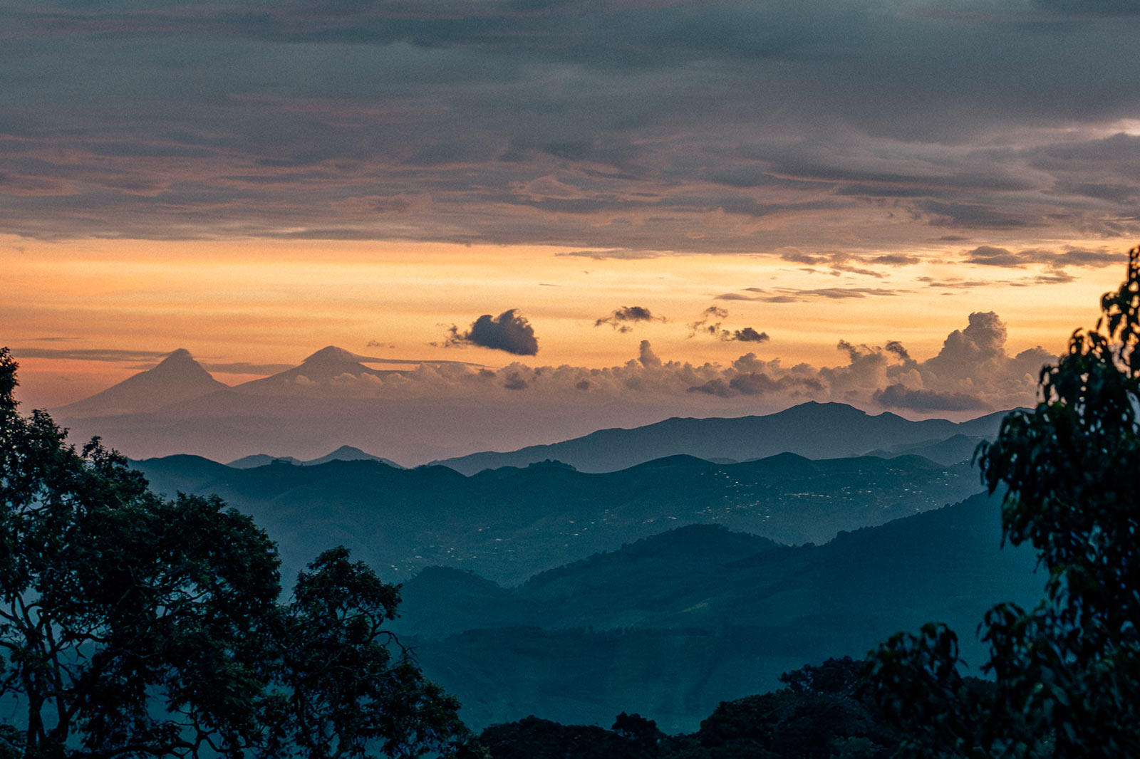 Beautiful view of Nyungwe National Park during sunset